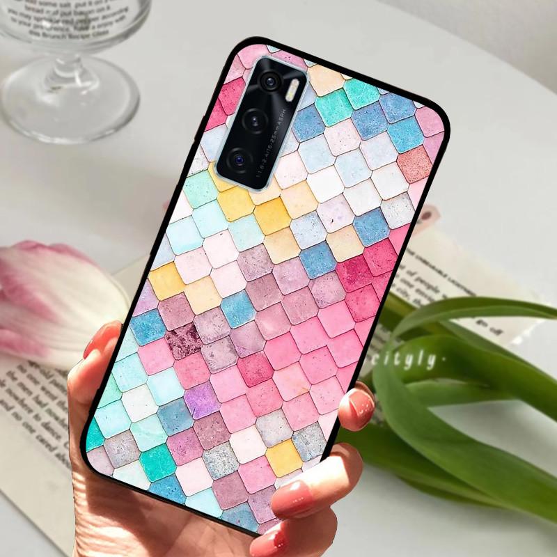 For Vivo V20 SE Case Animal Cartoon Soft Silicone Funda for Vivo V20 SE V2022 V2023 Phone Cover VivoV20SE Black Coque 6.44 inch