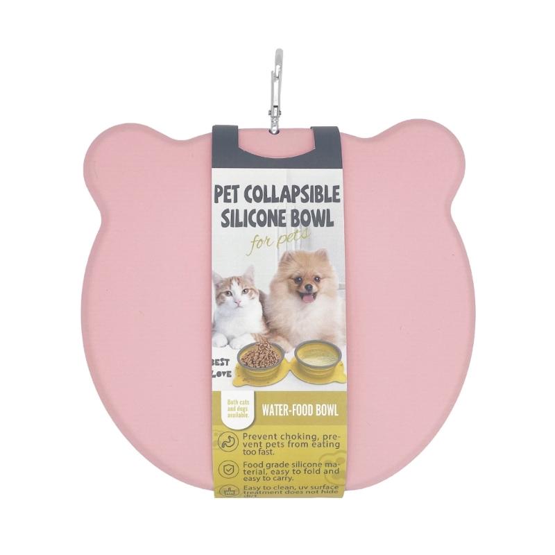 Dog Slow Feeding Bowl Silicone Pet Food Bowl Pet Dogs Outdoor Travel Feeding Bowl Foldable Food Feeder Bowl Dog Dishware