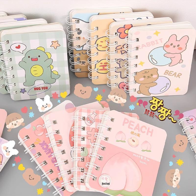 Set of 20 Mini Cartoon Sticky Notebooks for Students