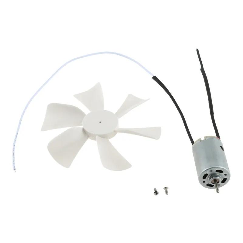 6 Inch RV Exhaust White Vent Fan Blade with 12V D-Shaft RV Fan Motor and 2 Screws,Replacement for RV Bathroom Camper Mobile Home