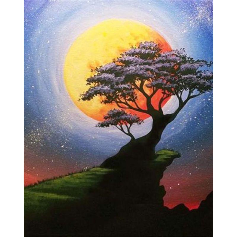 

Diy 5d Алмазная картина Пейзаж Мозаика Наборы Пейзаж Алмазная вышивка Домашний Декор Подарок Full Round 20x25CM