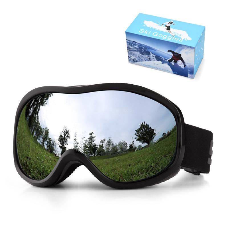 Spherical Ski Goggles Double-Layer Anti-Fog Ski Eyewear for Men and Women, Outdoor Snow Goggles