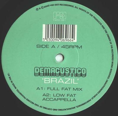 Płyta 12-calowa DEMOCUSTICO - Brazylia FARO061 Far Out Recordi 2002 UK Dance & Electronica Używana
