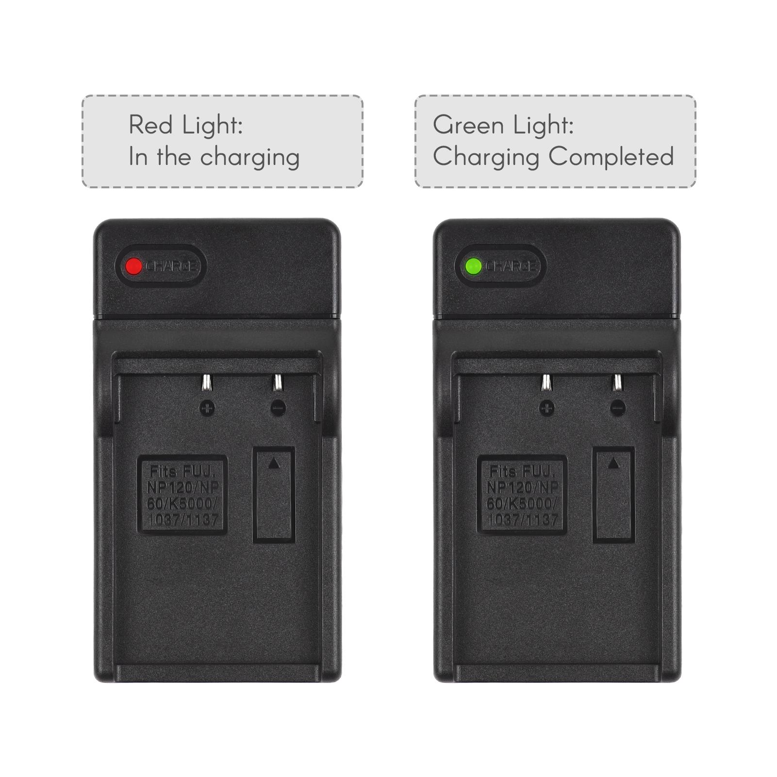 

NP120 Battery Type C Camera Battery Charging Station with LED Indicator for HDR AC3 Digital Video Camera Batteries
