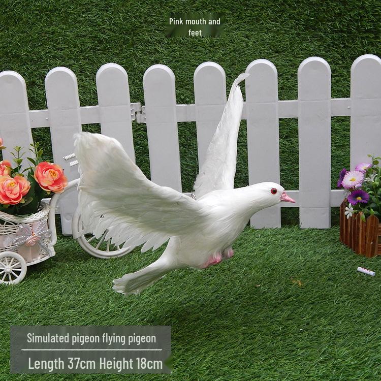 Realistic Pigeon Ornaments: Fake Pigeon Dolls, Wedding Decor, Animal Models, Peace Bird Props