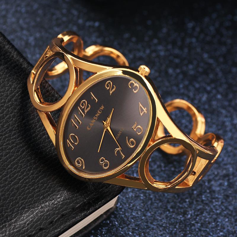 Fashion Bracelet Women Watch Gold Simple Ladies Wristwatch Steel Quartz Female Clock Hollow Band Watches Gift New reloj mujer