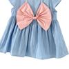 Baby Girls Bow-knot Mini Dress Children Baby Summer Short Sleeve Dress