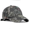 Frauen Ethnische Floral Denim Baseball Kappe Trucker Hut Einstellbar Retro