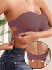 Women's European & American Style Seamless One-Shoulder Strapless Bandeau - Anti-Exposure, Thin, Large Size