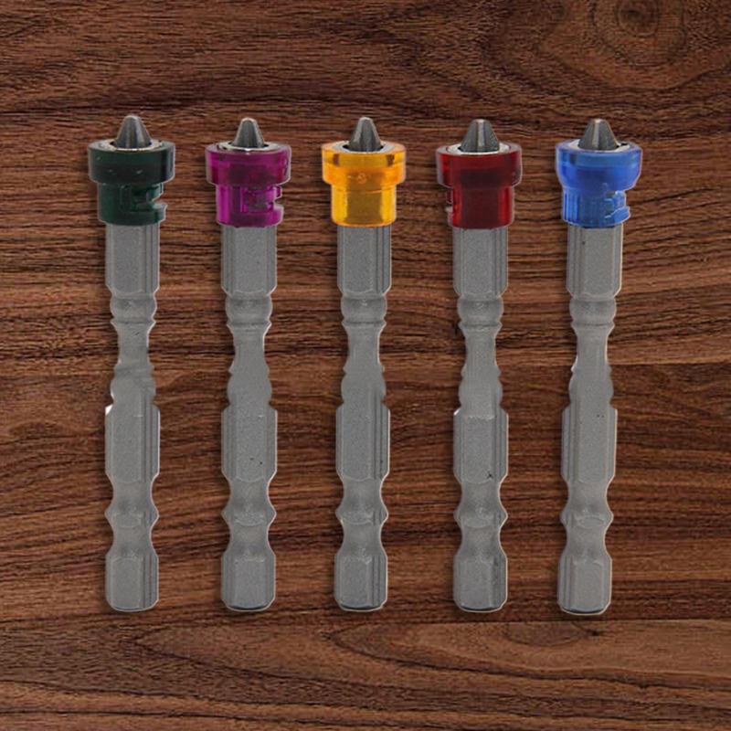 Magnetic Screwdriver Bits Precision 5-Piece Magnetic Screwdriver Bit Set Strong Power Accessories With Anti-Slip Design For