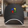 Autism Awareness Puzzle Heart Baseball Cap Polyester Adjustable Snapback Casual Hat For Unisex Women