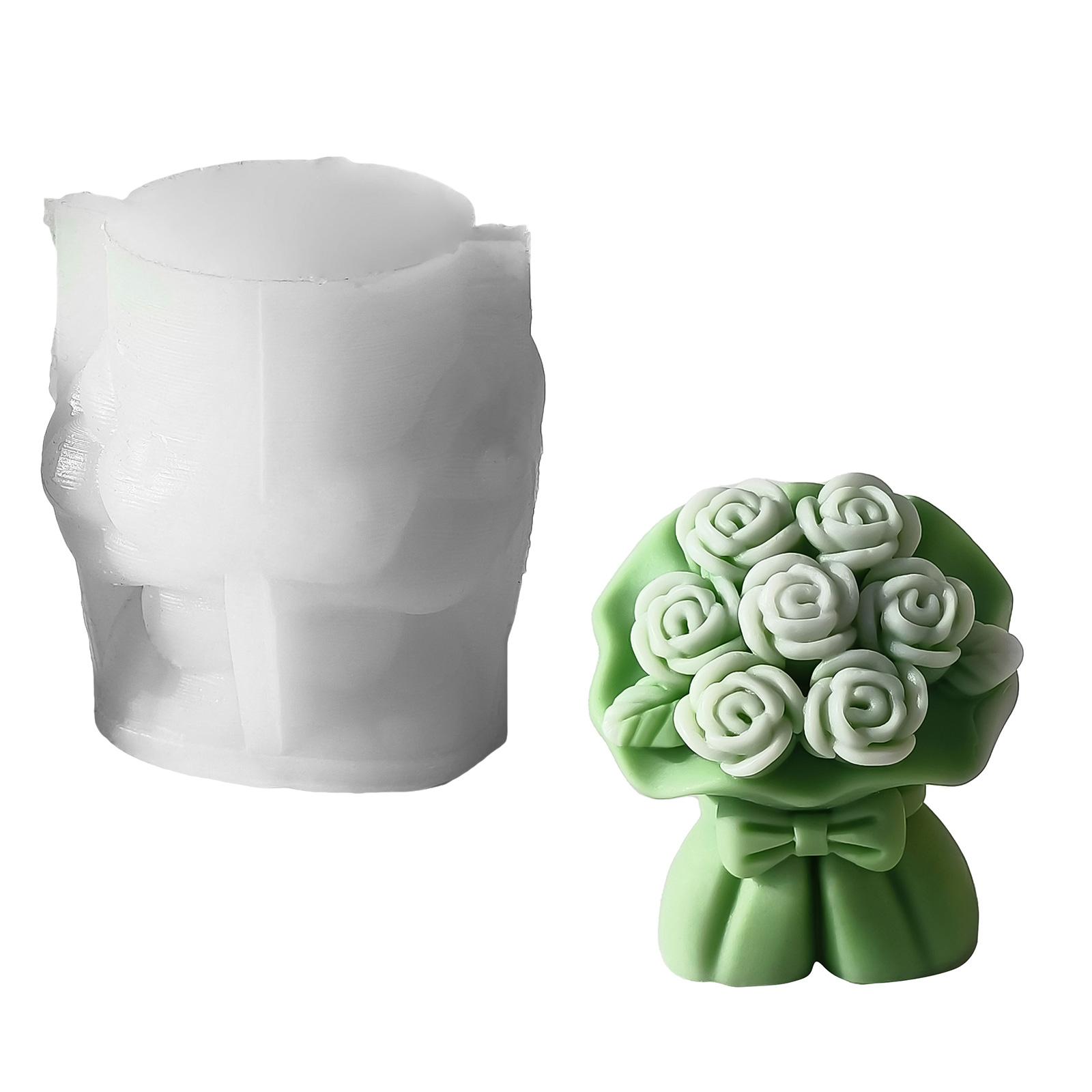 

3D Rose Bouquet Candle Mold Silicone Mould for Crafting Aromatherapys Candle Valentine s Day Gift Crafting Supplies