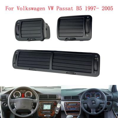Grille de ventilation intérieure noire pour console centrale de tableau de bord de VW Passat B5 (1999-2005) - Références : 3B0819728, 3B0819703, 3B0819704
