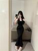 Spicy Girl Halter Bandage Backless Bodycon Fishtail Dress for Spring/Summer