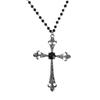 Women Gothic Black Cross Necklace Accessories