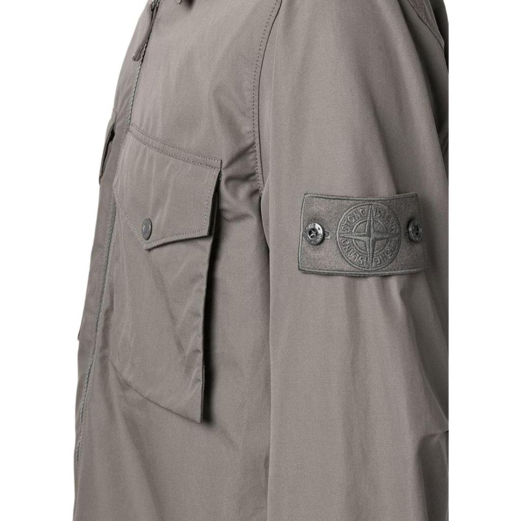 Stone Island Pockets Overshirt Dark Grey Men Tops 7715116F1-V0067