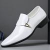 Trend Nové Pánské Bílé Černé Špičaté Zrcadlové Lakované Ležérní Oxfords Boty Svatba Plesová Obuv Zapatos Hombre