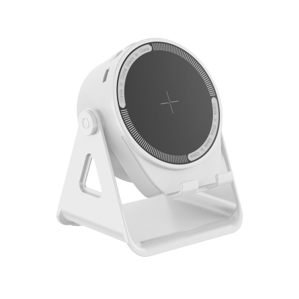 Bluetooth Wireless Induction Speaker Phone Holder Rgb & Rotating 360° With Power Bank