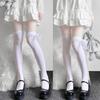 Bowknot Stockings Womens Lace Trims Thigh High Stockings Over Knee Long Stockings,Long Socks for Student Girl