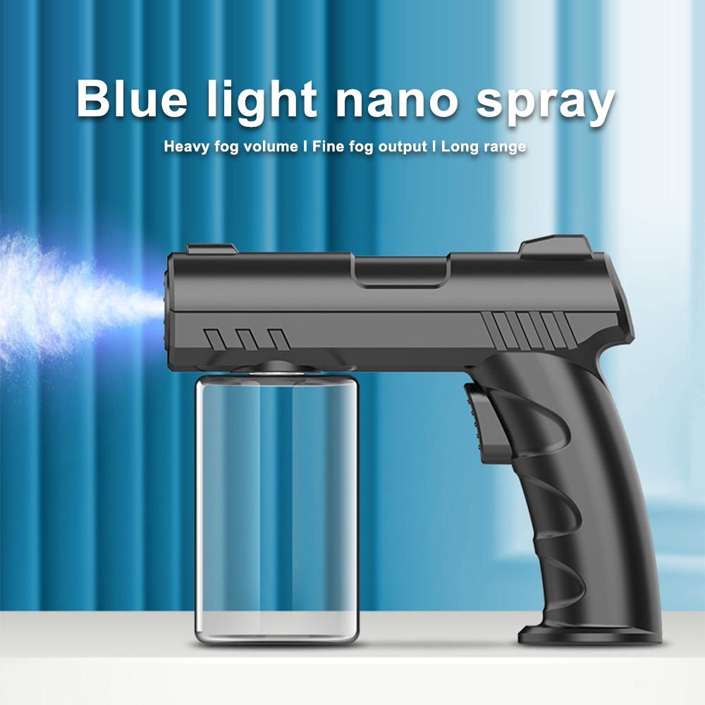 

280 мл Nano Blue Light Sprayer Barber Wireless Afterbrid Steam USB Electric Spray Desinfection Gun For Garden Atomizer Tools чёрный