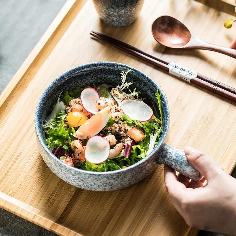 Baking Oven Cheese Baked Rice Salad Bowl Creative Anti Scalding Single Handle  Noodles In Soup Owl Instant Noodle  Fruit Bowl