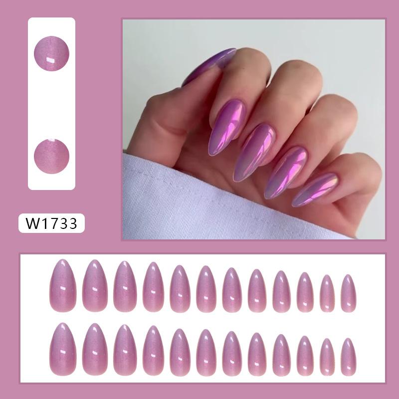 

Накладные ногти, накладные ногти, сплошной цвет, фиолетовый, красный, флуоресцентный, съемный ноготь, накладные ногти, 24 шт.