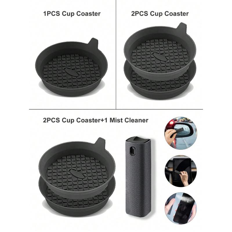 1pcs Car Cup Holder Coasters, Shiny Cup Holder Insert Coasters, Universal Anti-Slip Car Cup Holder Decorative Silicone Coasters, Car Interior Pad