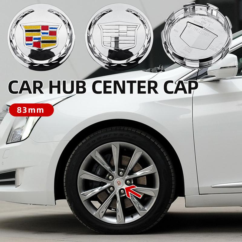 4pcs ABS car wheel hub center cover badges 83mm For Cadillac Escalade steel wheel hub cover modification small cover 9595891