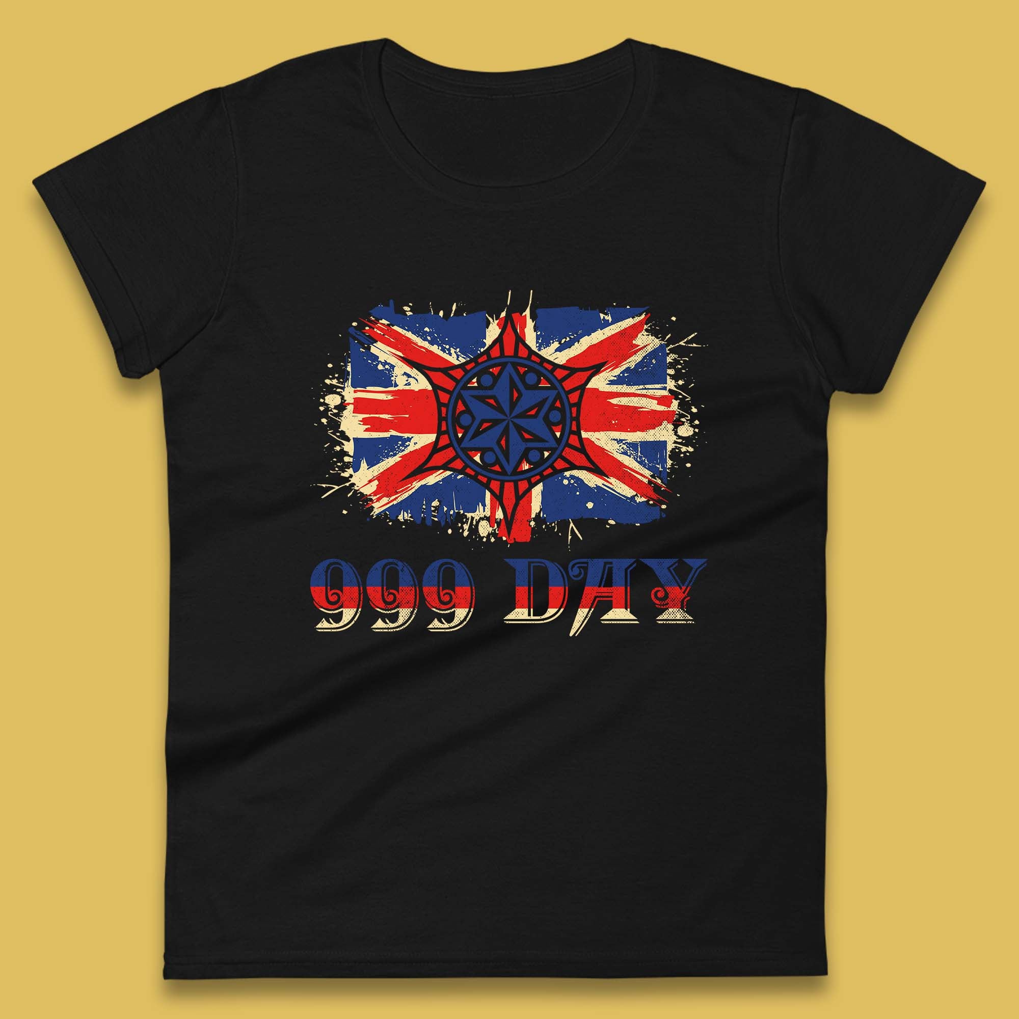 

Emergency Services Day 999 Days United Kingdom Annual Holiday Womens Tee T Shirt Mens Tops Unisex Top XL