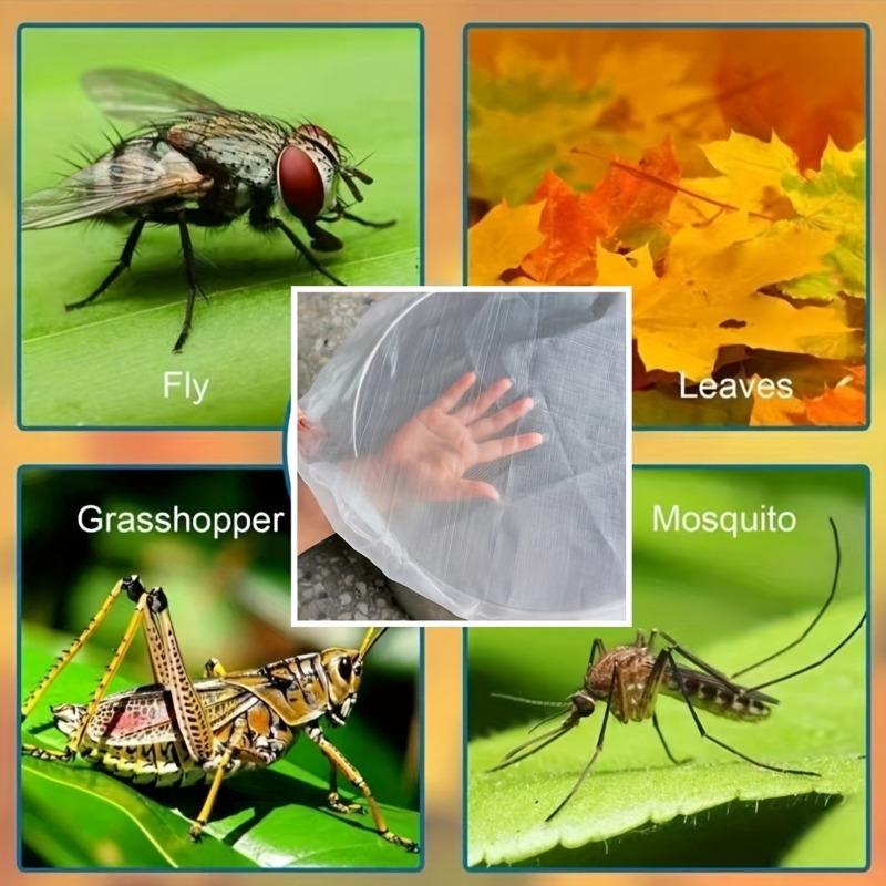 Durable Polyester Mesh Rain Barrel Cover Anti Mosquito Leaf Protection Net for Outdoor Water Collection Tank White