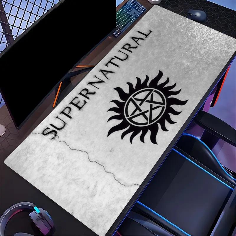 Supernatural Mouse Pad, Large Gaming Desk Mat, Non-slip XXL Mousepad for Laptop & Tablet, Mini PC Playmat with Stitched Edges