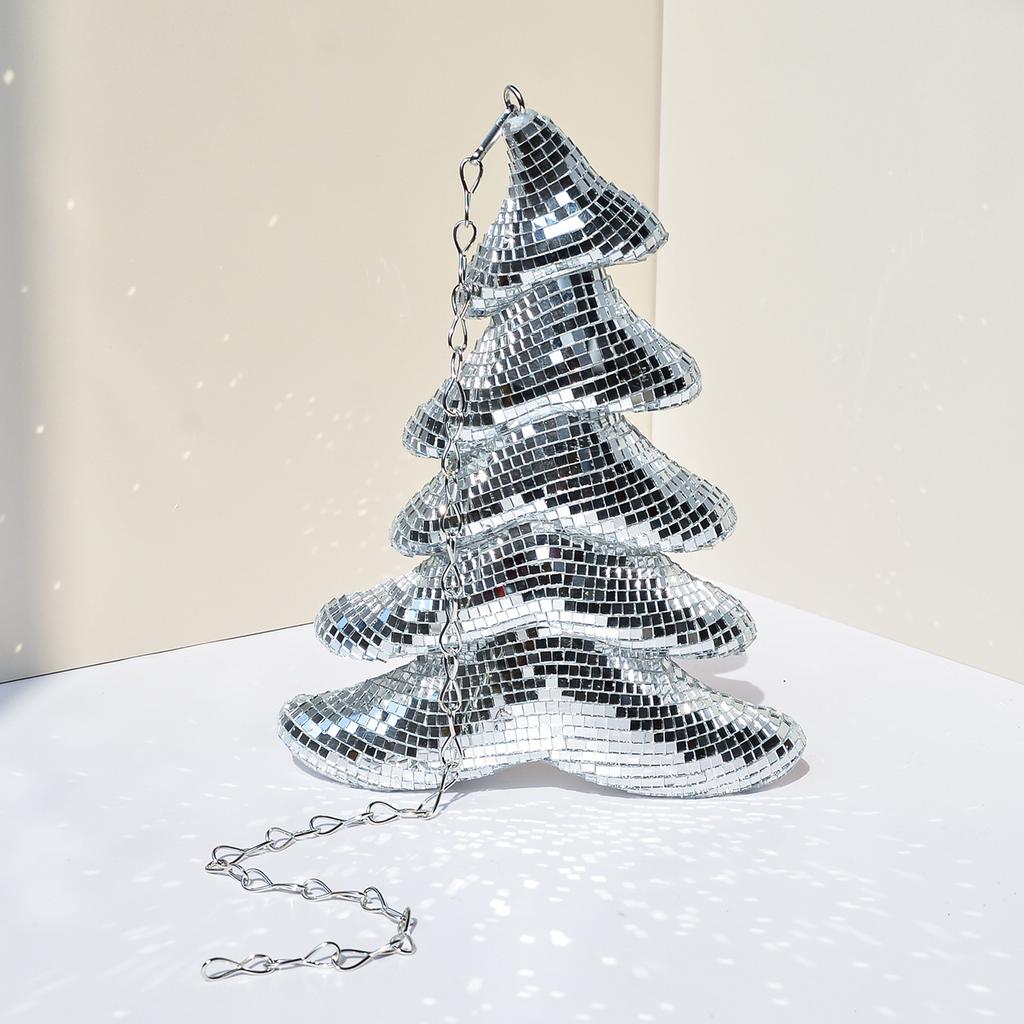 Sparkling Discos Bauble Christmas Hanging Decorations Stylish Festives Accessories Light Reflectings Glass Ornament