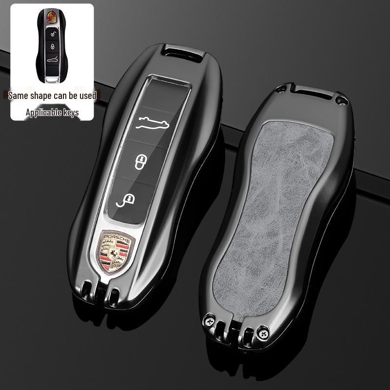 Porsche Macan, Cayenne, Panamera, 718/911 Full Wrap Key Shell Case & Chain