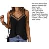 Yousheng Women Tops Sling Spaghetti Straps V-Neck Mesh Splicing Loose Drape Cut Vest Soft Fabric Summer Casual Tank