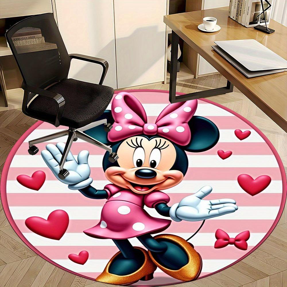 

1pc Adorable Cartoon minnie Design Round Rug - Perfect for Home Decor, Office, or Home Room Flooring -C41133 80cm by 80cm
