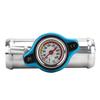 Radiator Inline Filler Neck 38mm 1?12in OD with Temp Display Cap T6061 Aluminum Polished Surface