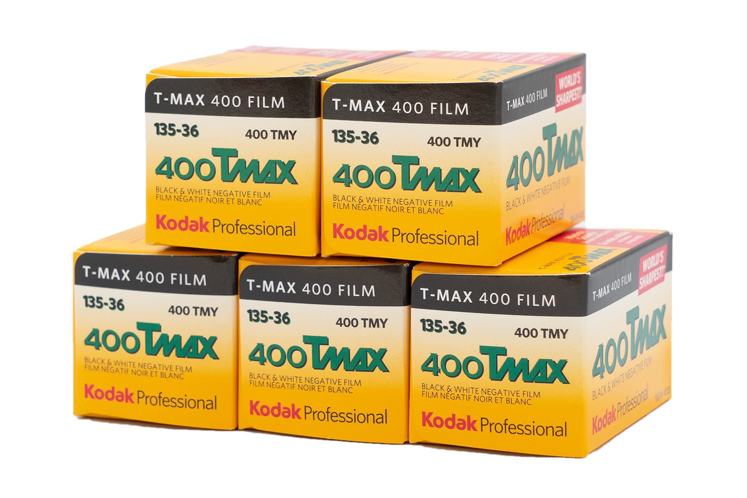 

Kodak black and white negative film 400 35mm 36 shots set of 5 T-MAX
