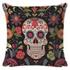 Creative Halloween Decoration Cushion Cover Classic Skull Pumpkin Series Printed Pillowcase Terrifying Bat Pillow Cover