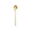 Stainless steel long handle stirring spoon milk powder coffee spoon dessert spoon creative golden small spoon small round spoon