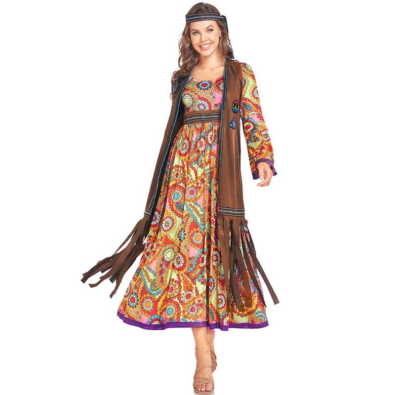 Retro 60s-70s Disco Halloween Carnival Costume for Women
