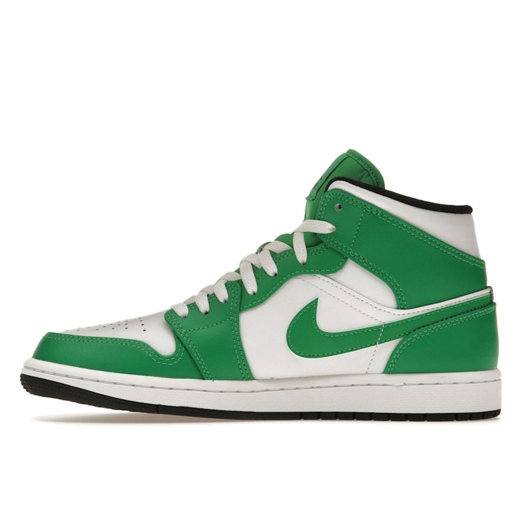Air Jordan 1 Mid Lucky Green Men Sneakers Black White DQ8426-301