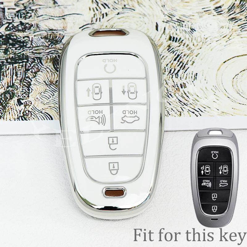4 5 6 7 8 Button Car Key Cover Auto Shell Fob Case Keychain For Hyundai Santa Fe Tucson Nexo Nx4 Atos Solaris Prime