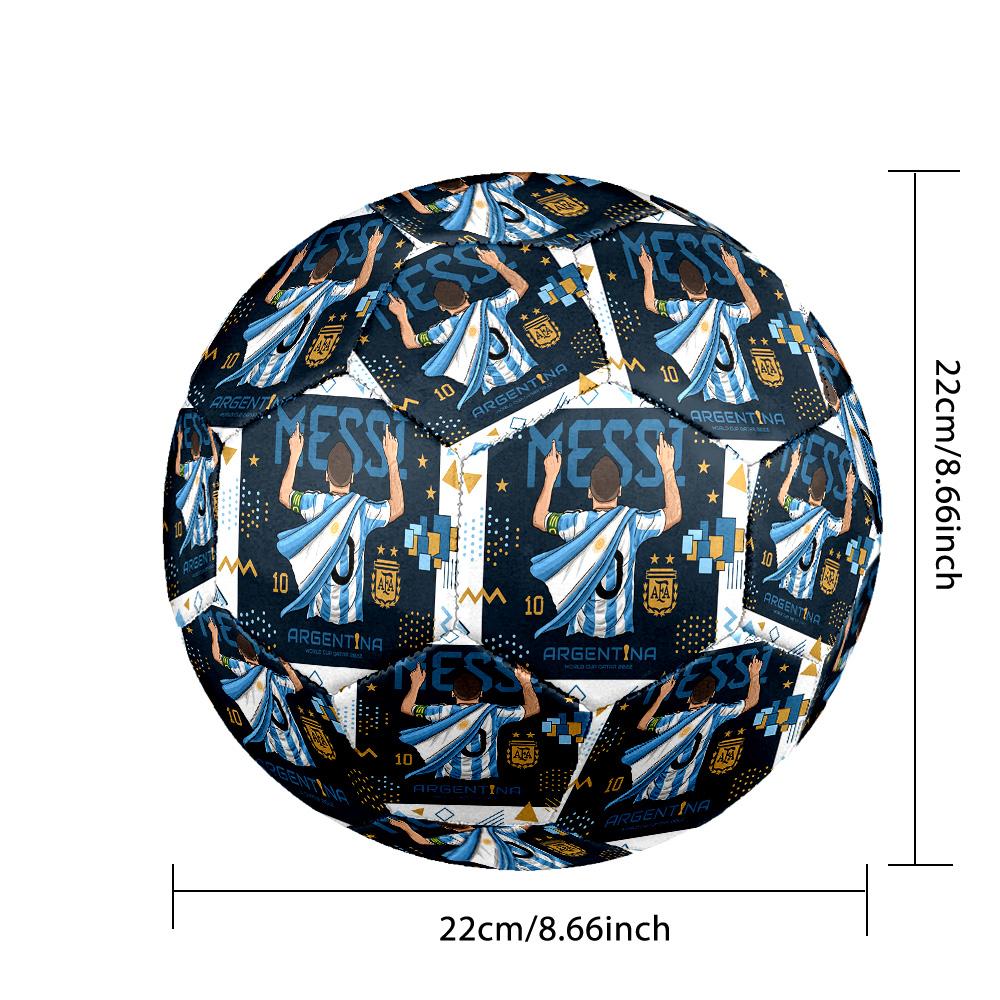 Argentina Football Printed Size 5 Soccer Ball Wear Resistant Standard Adult Training Football Fan Gift for Indoor Outdoor Match Sports