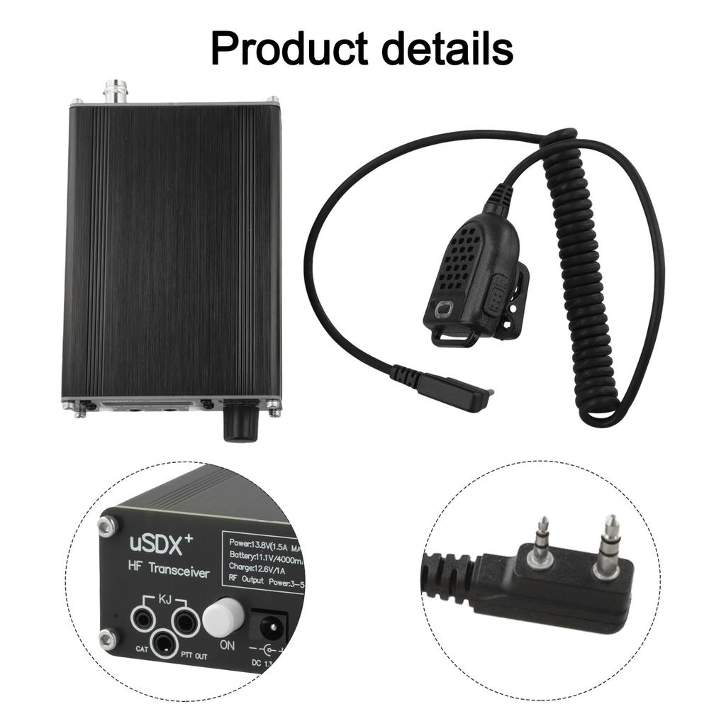 Shortwave Transceiver Portable SSB Transceiver 83*38*124mm excluding Protrusions Compact Digital Mode Transceiver