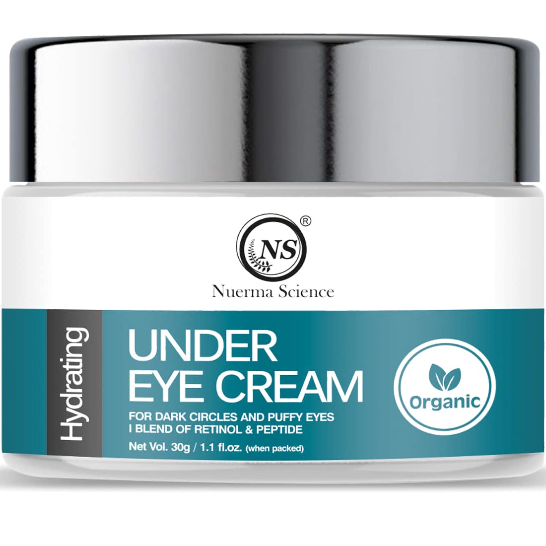 Nuerma Science Under Eye Cream for Dark Circles, Puffiness & Fine Lines | Dark Circles Remover Eye Cream with Peptides for Puffy Eyes | Suitable fo