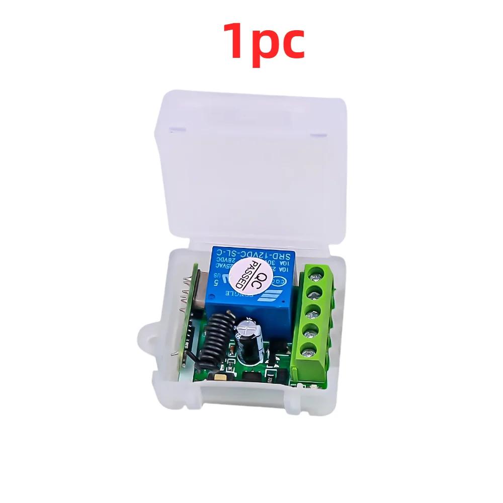 

10/1 шт. Беспроводной переключатель дистанционного управления 433 МГц DC 12 В 1-канальный модуль релейного приемника РЧ-передатчик Пульт дистанционного управления Гаражные ворота DIY