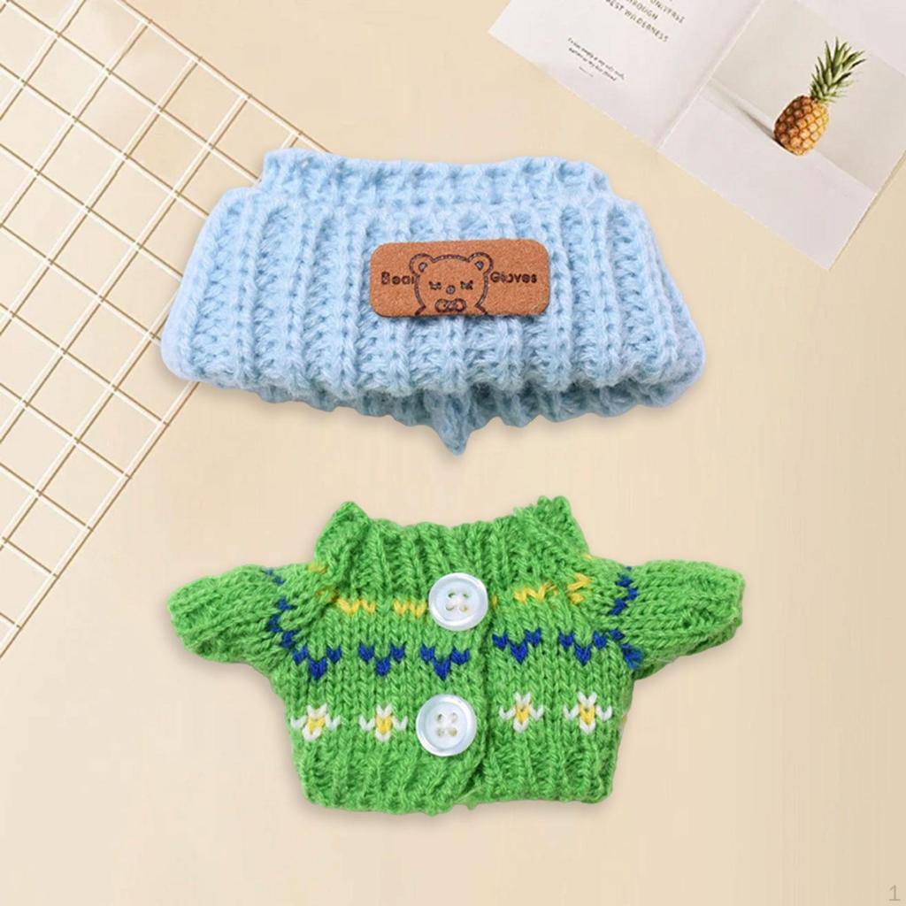 17cm Doll Sweater and Hat Accessories Outfits Lovely Trendy Tops DIY Supplies for 15cm Pendant