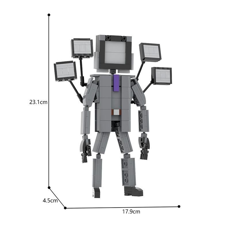 Moc Titan Speakerman Mluvící Titan Model v měřítku z vtipných anime videí:Pro Skibidi Toilet , Stavebnice 172 dílků Hračky Sady