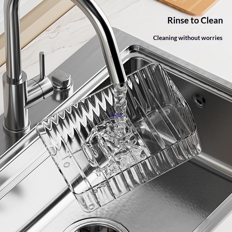 Clear Plastic Seasoning Storage Box With 5 Adjustable Divider Versatile Kitchen Organizer For Spices, Snacks And Small Items