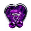 Crystal Heart Buttplug Stainless Steel Leash Chain Anal Plug Bells Pendant Prostate Massager SM Erotic Sex Toys For Women Men